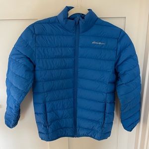 Eddie Bauer youth M (10/12) down puffer jacket.  Brand new.  $99 value